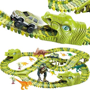 DinoAdventure | Diversión emocionante - Pista de dinosaurios flexible con coches